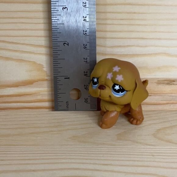 481 Littlest Pet Shop Brown St Bernard Dog With Stars Eyes Figure G2 - Picture 3 of 3